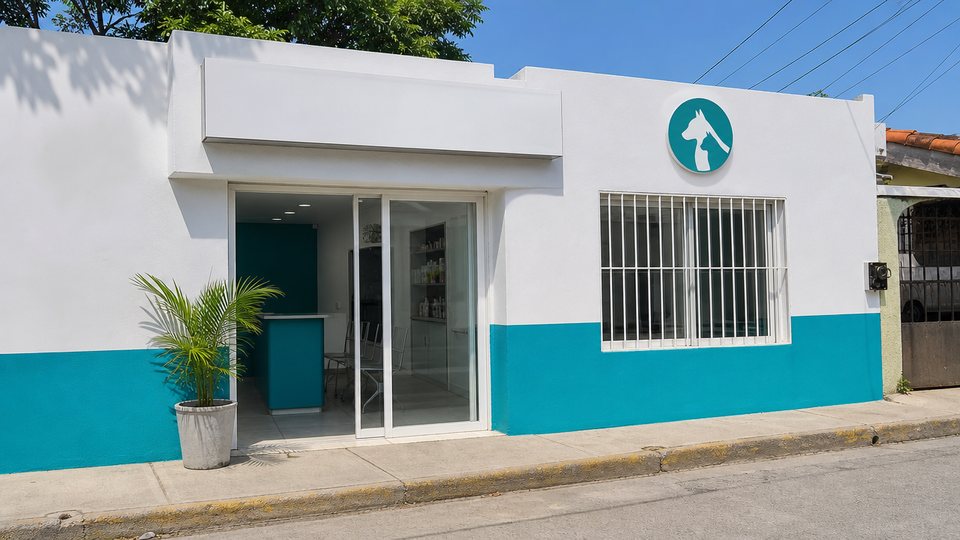 Fachada de la veterinaria